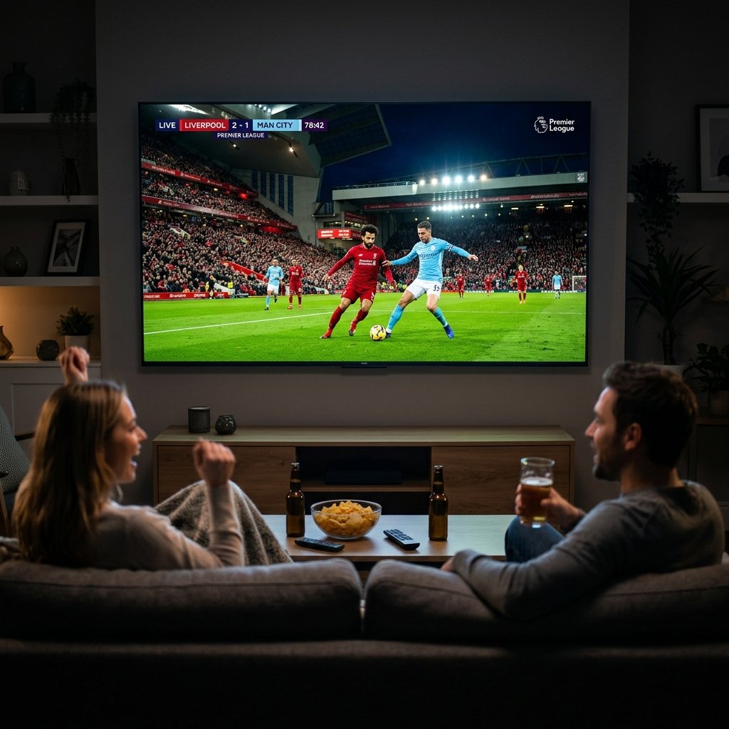 Transmissão de partida de futebol ao vivo