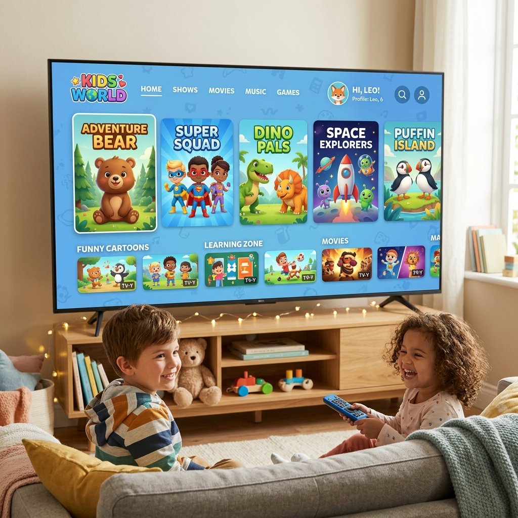 Desenhos animados e programação infantil segura